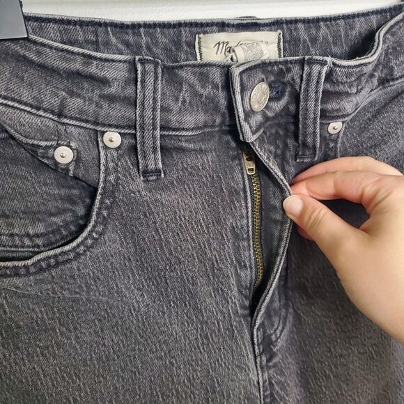 Madewell The Curvy Petite Perfect Vintage Straight Jean in Lunar Wash 27P Grey - Picture 9 of 16